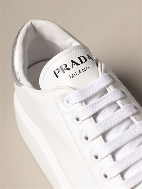 prada white sneakers mens|Prada white sneakers women's.